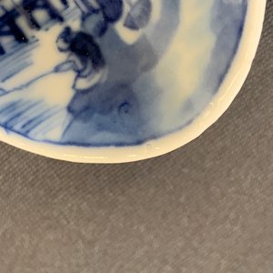 Vijf Chinese blauw-witte lepels met landschappen, 19e eeuw — foto 6