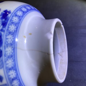 Vijf Chinese blauw-witte vazen, Kangxi — foto 25
