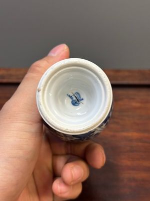 Vijf Chinese blauw-witte vazen, Kangxi — foto 11