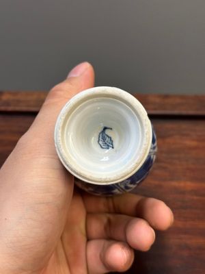 Vijf Chinese blauw-witte vazen, Kangxi — foto 17