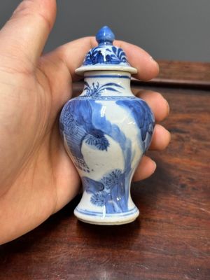 Vijf Chinese blauw-witte vazen, Kangxi — foto 20