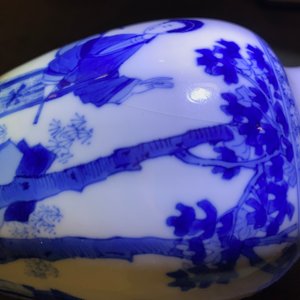 Vijf Chinese blauw-witte vazen, Kangxi — foto 24