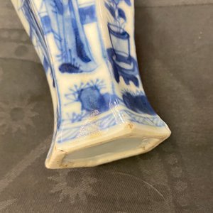 Vijf Chinese blauw-witte vazen, Kangxi — foto 36