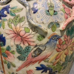 Vijf Chinese famille rose vazen, 19e eeuw — foto 36
