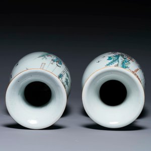 Vijf Chinese famille rose vazen met figuratief decor, 19/20e eeuw — foto 8