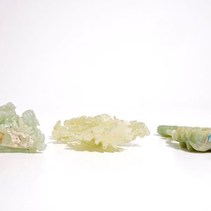 Vijf Chinese groepen in jadeiet gesculpteerd, 20e eeuw — foto 12