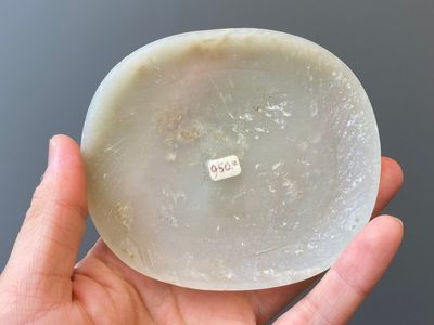 Vijf Chinese riemornamenten in witte jade, Qing — foto 13