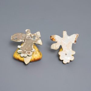Vijf polychrome Delftse modellen van appels en peren, 18e eeuw — foto 9