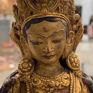 Vijf Sino-Tibetaanse verguld bronzen Boeddha’s, 19/20e eeuw — foto 42