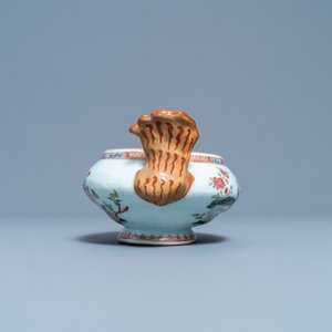 Vijf stukken Chinees famille rose porselein met decor van twee pauwen, Qianlong — foto 9