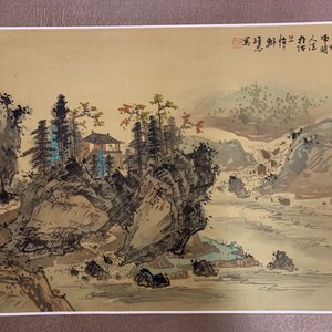 Vijftien diverse Chinese tekeningen, w.o. voor waaiers, 20e eeuw — foto 14