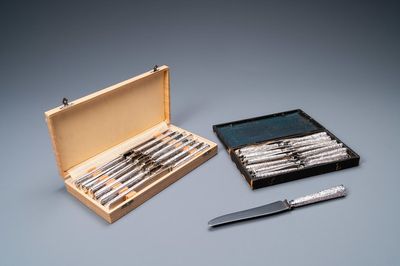 Vingt-cinq couteaux en argent, Chine, 19/20ème