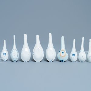 Vingt cuillères en porcelaine de Chine en bleu et blanc, 19/20ème — photo 9