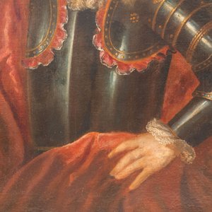 Vlaamse school: Een paar portretten van edellieden, olie op doek, 17e eeuw — foto 5