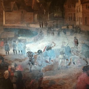 Vlaamse school: Kermistafereel met feesttafel, olie op paneel, 17e eeuw — foto 16