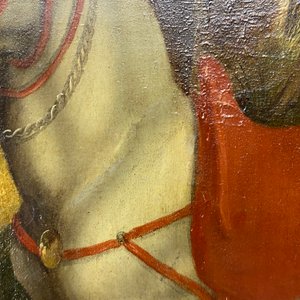 Vlaamse School naar Albrecht Dürer, 16/17e eeuw, olie op paneel: De bekering van de H. Eustachius of Hubertus — foto 29