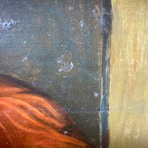 Vlaamse school, navolger van Joos van Cleve (ca. 1485-1540), olie op paneel, 16/17e eeuw: Hiëronymus in zijn studiekamer — foto 12