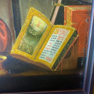 Vlaamse school, navolger van Joos van Cleve (ca. 1485-1540), olie op paneel, 16/17e eeuw: Hiëronymus in zijn studiekamer — foto 18