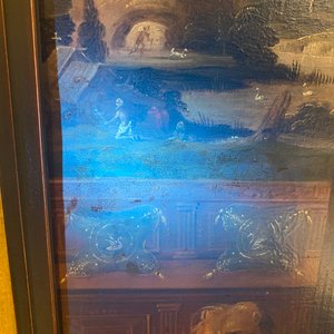 Vlaamse school, navolger van Joos van Cleve (ca. 1485-1540), olie op paneel, 16/17e eeuw: Hiëronymus in zijn studiekamer — foto 36