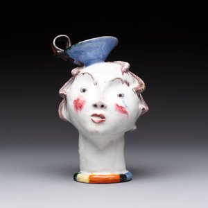Walter Bosse (Vienna, 1904-1979): 'Female Bust', polychrome ceramic, 20th C. — photo 2