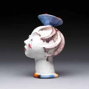 Walter Bosse (Vienna, 1904-1979): 'Female Bust', polychrome ceramic, 20th C. — photo 3
