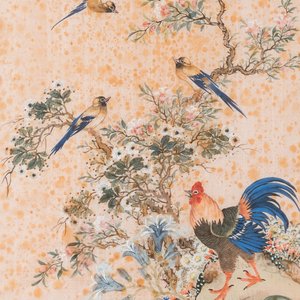 Wang Chengxun 王承勳 (19/20e eeuw): 'Vier werken met vogels, inkt en kleur op zijde, Republiek — foto 3