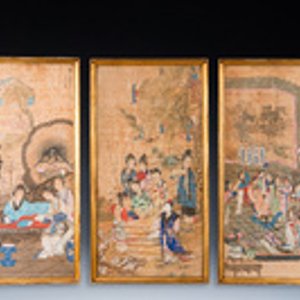 Wang Chengxun 王承勳 (19/20e eeuw): 'Zes werken over het leven in het oude China', inkt en kleur op zijde — foto 2