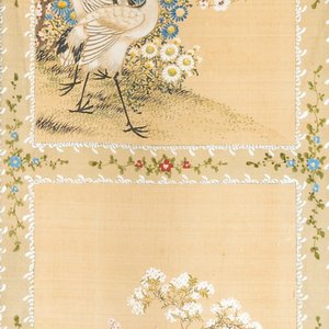 Wang Chengxun 王承勳 (19/20ème): 'Oiseaux et vases fleuris', encre et couleurs sur soie, République — photo 3