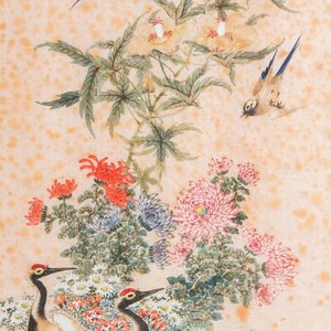 Wang Chengxun 王承勳 (19/20th C.): 'Four paintings with fine birds', ink and colours on silk, Republic — 照片 4