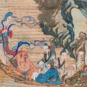 Wang Chengxun 王承勳 (19/20th C.): 'Six romantic view of life in ancient China', ink and colours on silk — 照片 12