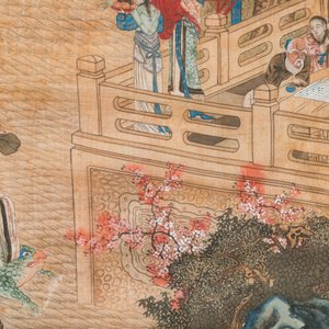 Wang Chengxun 王承勳 (19/20th C.): 'Six romantic view of life in ancient China', ink and colours on silk — 照片 13