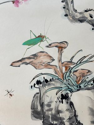 Wang Xuetao 王雪濤 (1903-1982): 'Bird and insects', ink and colour on paper — photo 7
