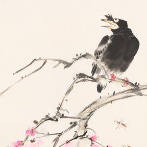 Wang Xuetao 王雪濤 (1903-1982): 'Oiseau et insectes', encre et couleur sur papier — photo 3