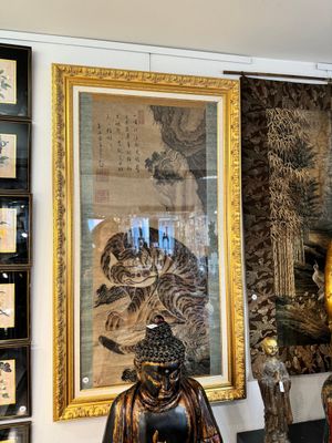 Watanabe Shusen (1736-1824): 'Tijger', inkt en kleur op papier — foto 2