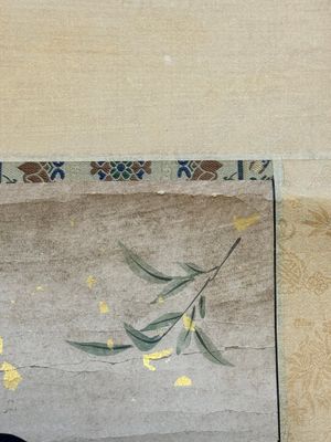 Wen Fanggang 翁方綱 (1733-1818): 'Couplet', ink on gold paper — foto 20