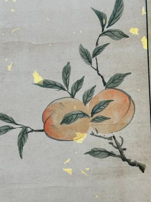 Wen Fanggang 翁方綱 (1733-1818): 'Couplet', ink on gold paper — foto 10