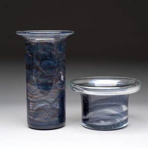 Willem Heesen (The Netherlands, 1925-2007): Two glass vases, signed and numbered, De Oude Horn, 1978 — 照片 1