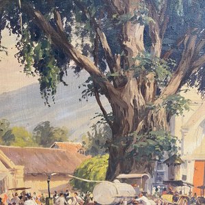 Willem Jan Pieter van der Does (1889-1966), huile sur toile: 'Une vue à Bali' — photo 19