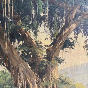 Willem Jan Pieter van der Does (1889-1966), oil on canvas: 'A streetview in Bali' — 照片 25