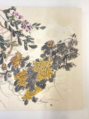 Wu Changshuo 吴昌硕 (1844-1927): Album contenant 10 sujets floraux accompagnés de calligraphie, encre et couleur sur papier — photo 21