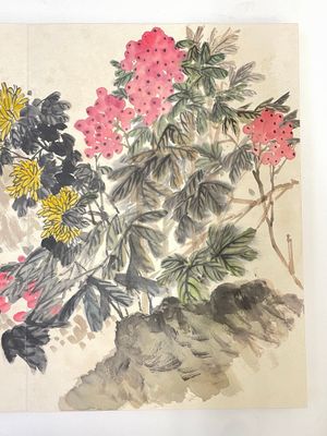 Wu Changshuo 吴昌硕 (1844-1927): Album with 10 floral works accompanied by calligraphy, ink and colour on paper — photo 13