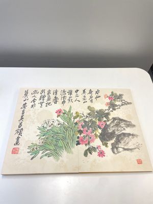 Wu Changshuo 吴昌硕 (1844-1927): Album with 10 floral works accompanied by calligraphy, ink and colour on paper — photo 4