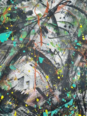 Wu Guanzhong 吴冠中 (1919-2010): 'A corner of the courtyard', ink and colour on paper, dated 1991 — photo 18