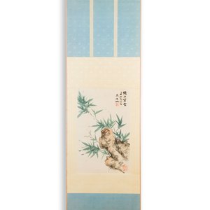 Wu Hufan 吳湖帆 (1894-1968): 'Bamboo and rocks', ink and colour on paper, dated 1949 — photo 2