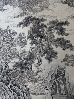 Wu Hufan 吴湖帆 (1894-1968): 'Berglandschap in de herfst', inkt op papier, gedat. juni 1946 — foto 3
