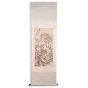 Wu Hufan 吴湖帆 (1894-1968): 'Berglandschap in de herfst', inkt op papier, gedat. juni 1946 — foto 2