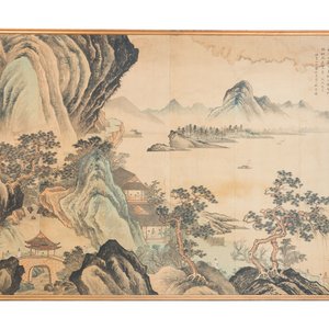 Wu Yunzhuang 吴允庄 (1903-1972):  'Mountainous landscape', signed Yanxi 砚溪 and Ya Yi Shan Jiao 雅宜山樵, dated 1958 — foto 1