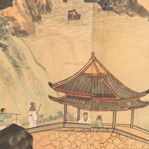 Wu Yunzhuang 吴允庄 (1903-1972):  'Mountainous landscape', signed Yanxi 砚溪 and Ya Yi Shan Jiao 雅宜山樵, dated 1958 — foto 11