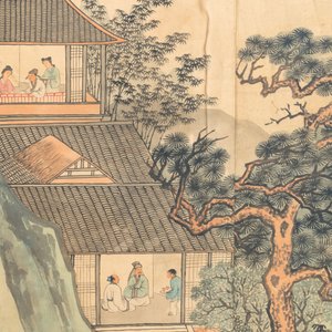 Wu Yunzhuang 吴允庄 (1903-1972):  'Mountainous landscape', signed Yanxi 砚溪 and Ya Yi Shan Jiao 雅宜山樵, dated 1958 — foto 10