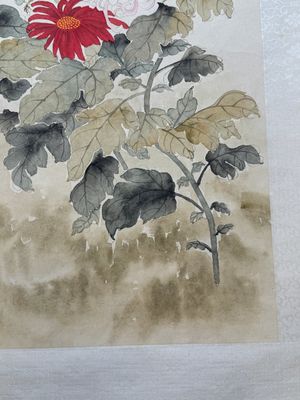 Xie Yuemei 謝月眉 (1906-1998): 'Chrysanthemum', ink and colour on paper — photo 7
